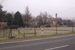Práce s deskami - začátek vytyčení kostela 2008
